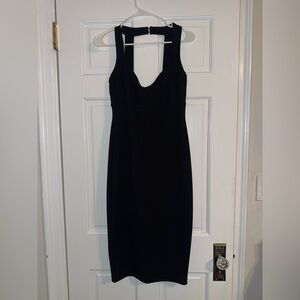 Hale Bob Classic Black Midi Dress